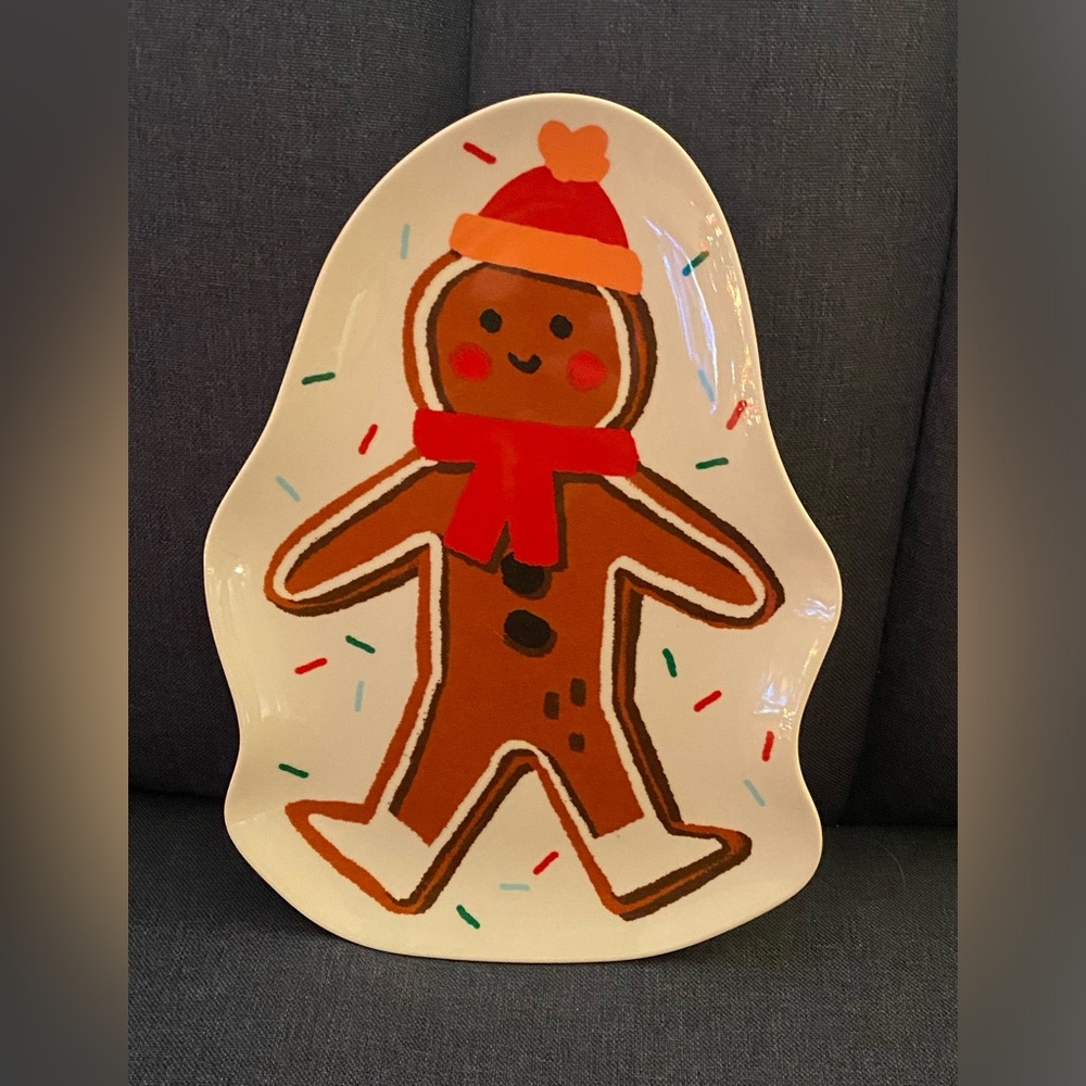 Cute Target melamine gingerbread man snack plate (F-1)